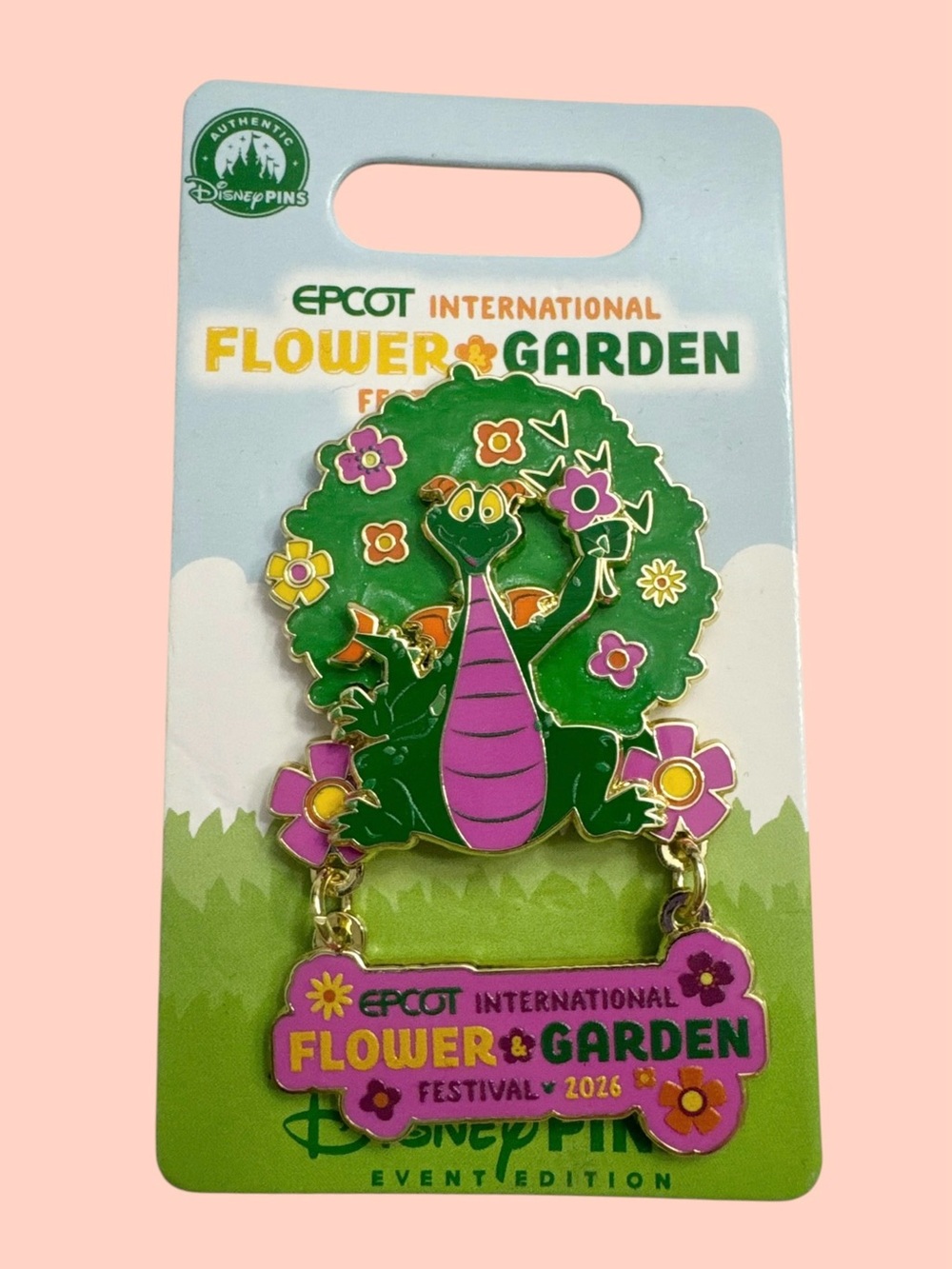 2026 Disney Epcot Flower & Garden Festival Figment Topiary EE Pin